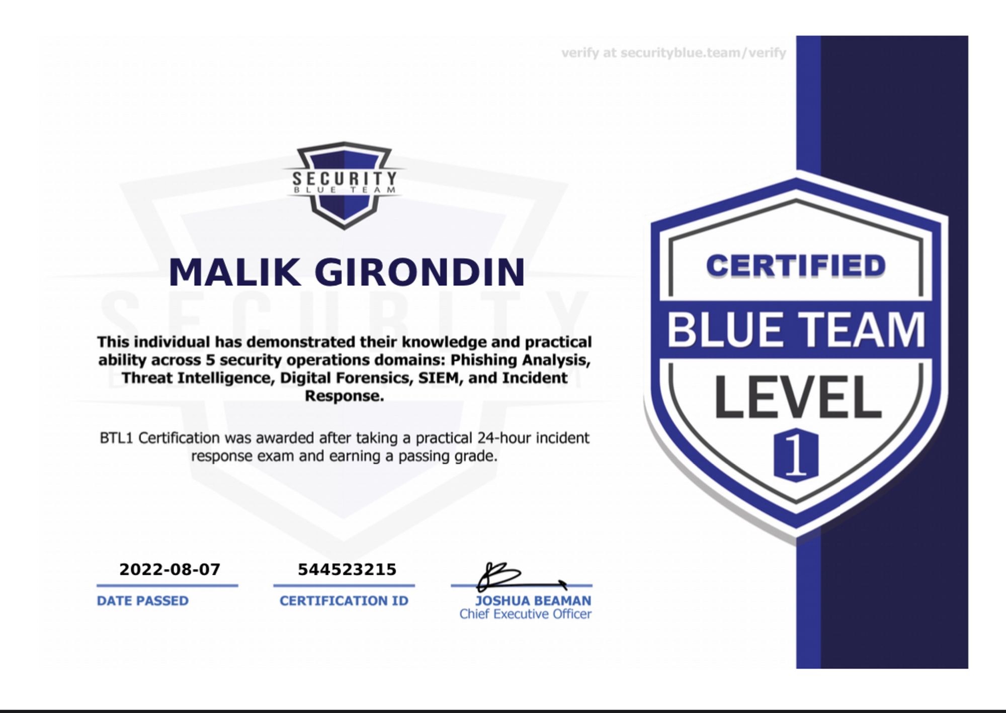 Certification 2